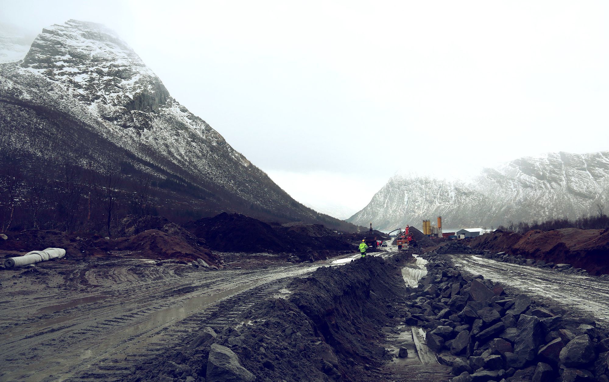 Mountain road construction