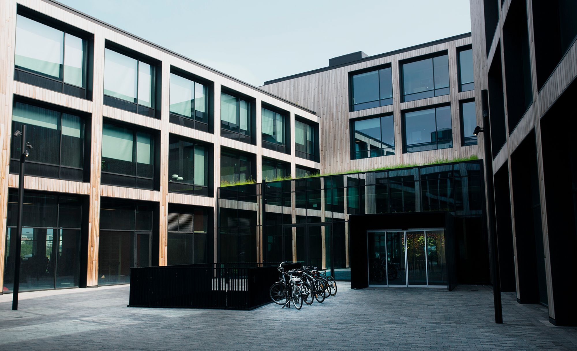 Exterior of a modern brown building